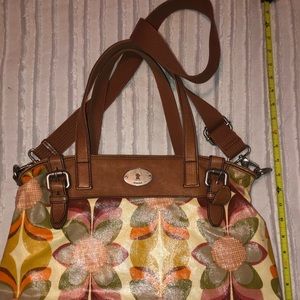 Fossil tote purse with crossbody strap